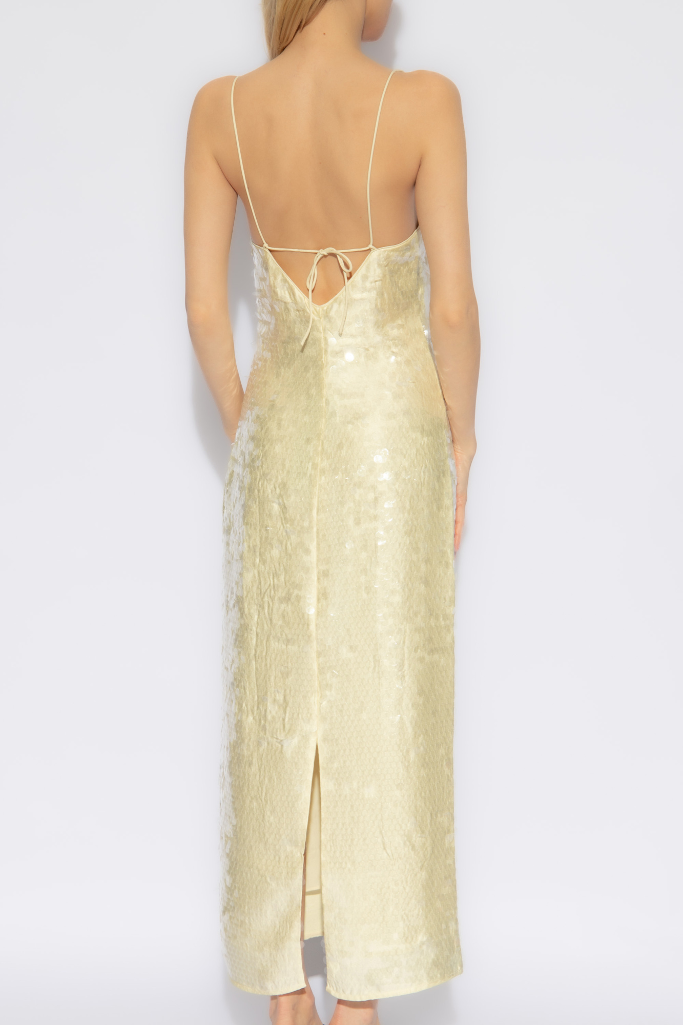 SchaferandweinerShops Serbia - Yellow Sequin dress 'Sally